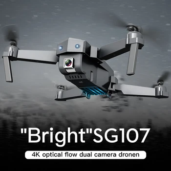 EBOYU SG107 Skladacia RC Drone 4K HD Kamera WiFi FPV Drone Postupujte podľa Mňa Optický Tok určenia Polohy, Nadmorskej výšky Podržte tlačidlo RC Quadcopter RTF
