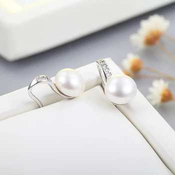 Klasický Dizajn Kpop Náušnice Zabrániť Alergikov Biele Prírodné Sladkovodné Perly Háčik Náušnice pre Ženy Pearl Šperky, Darčeky FEIGE
