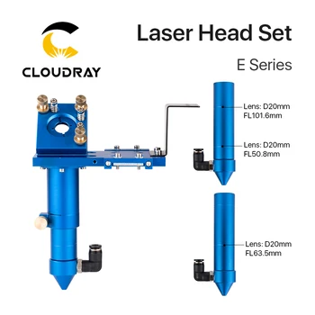 Cloudray CO2 Laser Hlavu Nastaviť E SeriesBlue 1 kus so Zameraním Objektív + 3 Ks Si / Mo Zrkadlá na Rytec Rezací Stroj Časti