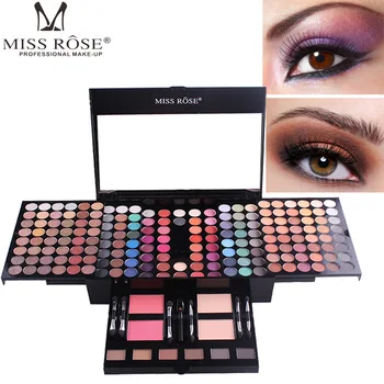 Profesionálne 180 Farieb, Matný Lesk Makeup Paleta Eyeshadow &Powder Blush Paletu Lesk Diamond Kozmetika Kit box s zrkadlo