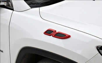 Fender Dekorácie pre Jeep Compass 2017 2018 2019 2020 Auto Ochrana Nálepky Styling Auto Vonkajšie Príslušenstvo Červená Chrome Black