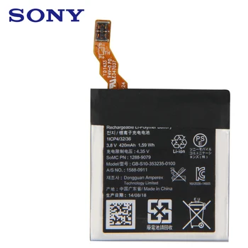 Sony Originálne Náhradné Batérie Sony SWR50 Pre SONY Smart Hodinky 3 SW3 SWR50 3SAS Autentické Nabíjateľná Batéria 420mAh