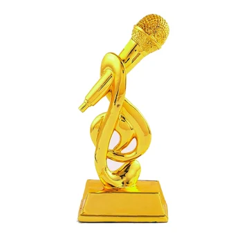 Hlas Cup Trophy 20 cm(7.8 Cm) Dlhé Prispôsobiteľné Music Award Mikrofón Tvar Spev Plavidlá, Suveníry, Domáce Dekorácie