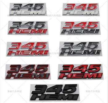 3D Kovov 345 HEMI Znak, Odznak, Auto Nálepky, Auto Styling pre Jeep Cherokee Kompas Wrangler Dodge Nabíjačky, Honda, Toyota Audi