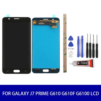 Pôvodné Kvality Pre Samsung Galaxy J7 PRIME G610 G610F G6100 Lcd Displej Screen Dotknite sa položky Digitalizátorom. Montáž Čierne Biele Zlato