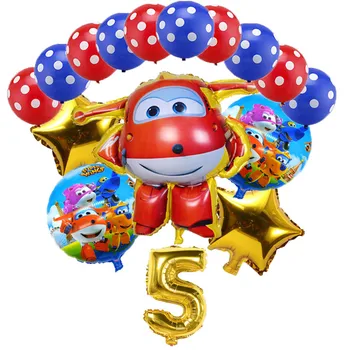 16Pcs 3D Super Krídla Balón Jett balóny, hračky Narodeninovej Party 32 palcov Počet Dot Latex Dekorácie deti hračka Balóny dodávky