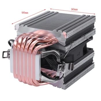 Lanshuo 6 Heat Pipe 3 vodiče so Svetlom Jeden Ventilátor Ventilátor Cpu Chladič Cooler Chladič Pre Intel Lga 1155/1156/1366 Chladnejšie Tepla
