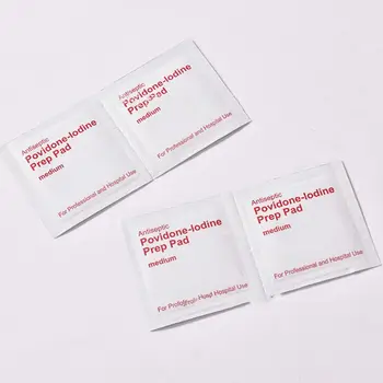 100 Ks/Box Povidone Jód Dezinfekcia List Tkaniva Podložky Sterilizácia Prvá Pomoc Kit Núdzové Jednorazové Hygienické Anti
