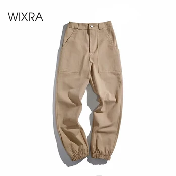 Wixra Cargo Bežné Nohavice Ženy Dna High Street Pevné Voľné Khkai Nohavice Ženské Športové Oblečenie, Streetwear Jeseň Nové