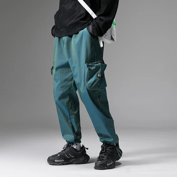 2020 Streetwear Bežné Nohavice Mužov Black Slim Pánske Joggers Nohavice Bočné vrecká Bavlna Kamufláž Muž Nohavice Mužov Oblečenie