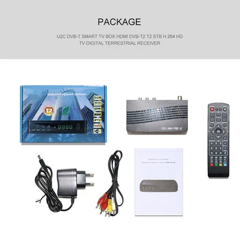 Full HD 1080P DVB-T2 Digitálneho Prevodníka Krabici s WIFI pre Analógové TV, Media Player / TV Tuner HDTV Set-Top Box, Nahrávanie a PVR