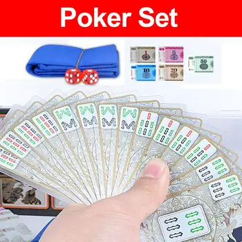Crystal Mahjong Nastaviť Nepremokavé Ľahký Poker Hrať Karty Oblek pre Mahjong Milovníkov a Začiatočníkov