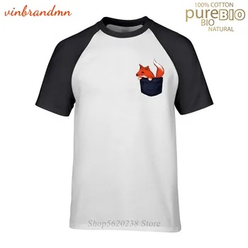 Hot predaj Roztomilý Lišácký Malé vrecko Fox Grafické T-shirts fox Harajuku Nový Dizajn, Tlač Tričko Lumbálna Vlastné Camiseta Hombre