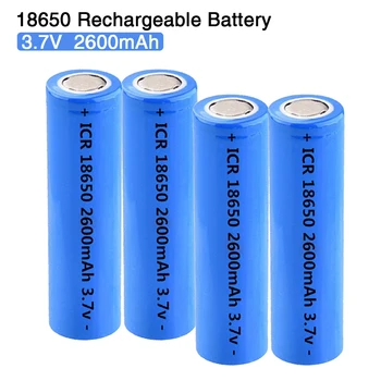ICR 18650 3,7 V 2600mAh Lítium-iónová Nabíjateľná Batéria 18650 3,7 V Li-ion Bateria pre LED Baterka Pochodeň Svetlometov