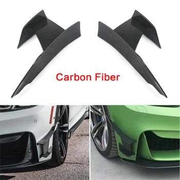 Carbon Fiber Auto Styling Príslušenstvo Predný Nárazník Pery Fin Splitter Spojler Canard Nálepky vhodné na BMW F80 M3 Pre BMW F82 M4 6pcs