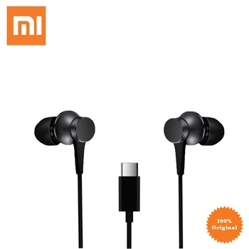 Xiao Mi Piestové In-Ear Slúchadlá Čerstvé Mládeže Edition 3.5 mm, čierne a biele slúchadlá, 1.4 m hudbu stereo mikrofón