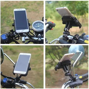 360 Rotujúce Koleso Motocykla Hliníkový Držiak Telefónu, Stojan, Držiak Na Riadidlá Univerzálny Klip Pre 4-6.6 palcový Telefón GPS