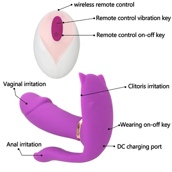 OLO Popruh Na Vibrátor Vibračné Nohavičky Dual Head G Mieste Análny Plug Sexuálne Hračky pre Ženy 9 Režim Stimulátor Klitorisu Nositeľné