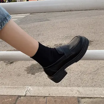 Nízky podpätok topánky ženy 2021 Oxford Topánky Japonský študent Školskú Uniformu Topánky na Platforme roztomilý Vintage topánky loli dámske topánky