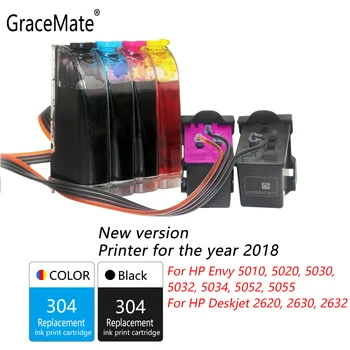 GraceMate 304 CISS Väčšinu Kompatibilný Atrament pre Hp 304 pre Závisť 5010 5020 5030 5032 5034 5052 5055 2620 2630 2632 Tlačiarne