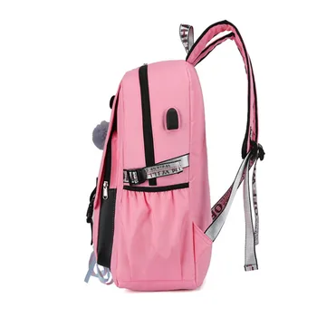Veľké UBS školské batohy pre dospievajúce dievčatá usb zámok Proti krádeži tašky veľké Vysoké Školy taška mládeže, Voľný čas College Knihy taška