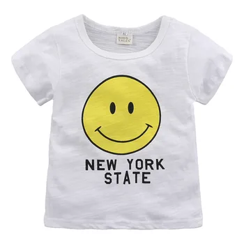 Detské Tričko Chlapci T-shirt Detské Oblečenie Malý Chlapec Letné Tričko Tees Smajlíka Dizajnér Detské Bavlnené Oblečenie