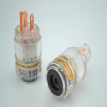 Vysoká Kvalita pár CMC Ti2000M 99.998% Čistá Červená Meď NÁS verzia AC zástrčka IEC konektor pre hifi napájací kábel