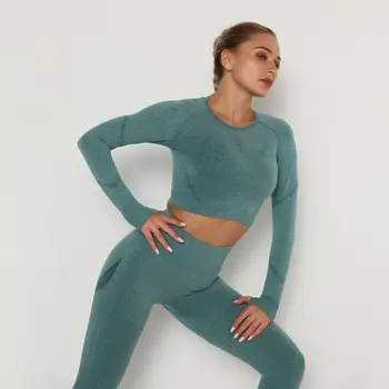 Sexy športové odevy Bezšvíkové jogy nastaviť fitness oblečenie, športové oblečenie, vysoký pás žena telocvični legíny športové Nastaviteľné podprsenka sady