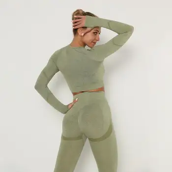 Sexy športové odevy Bezšvíkové jogy nastaviť fitness oblečenie, športové oblečenie, vysoký pás žena telocvični legíny športové Nastaviteľné podprsenka sady