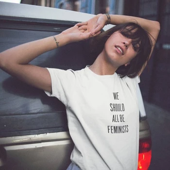 Všetci By sme mali Byť Feministky Tričko Rihanna Tričko Oblečenie Darček pre Ňu, Módne Tričko, Feminism Top Shirt Dievčatá