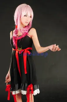 Anime Vinný Koruny Inori Yuzuriha Čierne Krátke Mini Šaty, Sexy Cosplay Šaty Ženy, Dievčatá Halloween Kostýmy Doprava Zadarmo