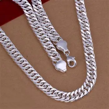 Pánske Šperky Veľkoobchodné Ceny Módne Šperky Strieborné Pozlátené Kábel Reťazca Mužov Náhrdelník 10 MM 20-palcový