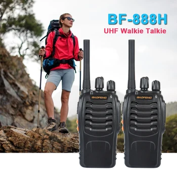 Walkie Talkie UHF Baofeng BF-888H 400-470MHz 16CH VOX Párové Prenosné obojsmerné Rádiové 2ks s USB Nabíjačky Batérií