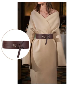 DWTS ženy kožený pás pásy pre ženy, ženský pás Luxusné dámske široký elastický pás vintage pracky pravej Kože široký móda