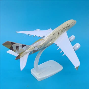 20 CM 1:300 Rozsahu Airbus A380 ETIHAD Airlines Lietadlá Lietadlo Lietadlo Zliatiny Model Hračka Kolektívne Deti Deti Hračky Zbierky