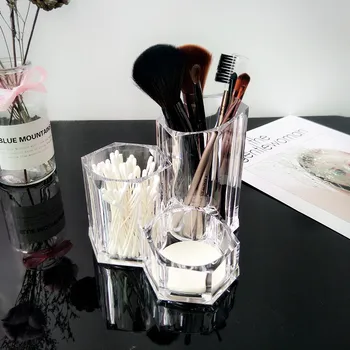Jasné, Tvarované Kozmetické Rúž Kefku Držiak Na Ploche Úložný Box Hot Predaj Kozmetických Make-Up Organizátor Prípade