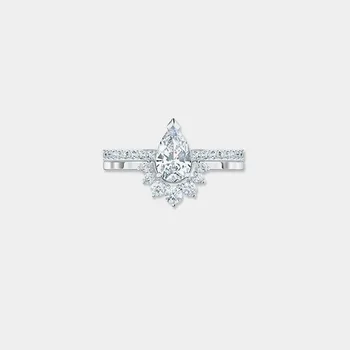 Módne Šperky 2020 Nový Lesk Skladaný Crystal Dva-v-Jednom Kvapka Vody Koruny Žien Krúžok Geometrické Krúžok Žien