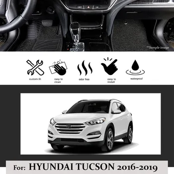 Pre Hyundai Tucson 2016 2017 2018 2019 LHD Auto Rohože Anti-slip Predné Zadné Líniové Custom Fit Koberec Pad Nepremokavé bez Zápachu