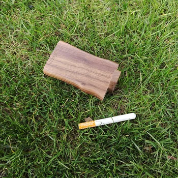 LEAFMAN Orech Drevené pracujú zákopy Box S Jedným Hitter Rúry Bat Prírodné Drevo Skladovanie Tabakových Prípade Cigariet Rúry Držiak na Príslušenstvo