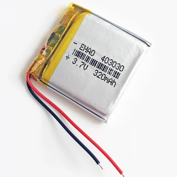 3,7 V 320mAh 403030 Lithium Polymer Li-Po Nabíjateľná Batéria Pre Mp3, GPS, PSP bluetooth slúchadlá slúchadlá smart hodinky 4*30*30 mm