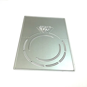 Rezanie kovov Zomrie Svadobné DIY Scrapbooking krúžok diamond pohľadnice Album Dekoratívne Razba PaperCard Remesiel Die 2021