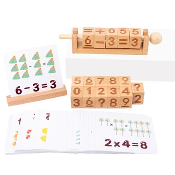 Drevené Tehál, Blokov, Čísla, Písmená Poznanie Matematiky je Skoro Montessori Vzdelávania, Vzdelávacie Hračky pre Deti Deti