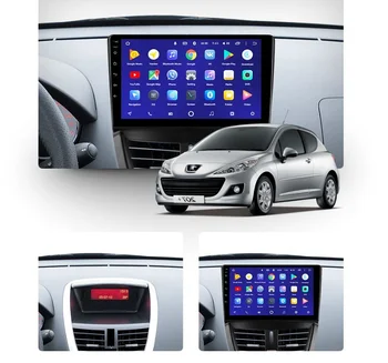 Android10 GPS Navigácie dvd auto hráč 128 gb Pre Peugeot 207 2006 2007 2008 -auto rádio stereo hlava jednotky stavať v carplay