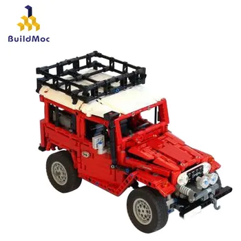 BuildMoc Technic RC Auto Klasické Červené Lezenie Truck Stavebné Bloky MOC Technic Motorové Vozidlo nákladné Vozidlo Tehly Vzdelávacie Deti Hračky Darček