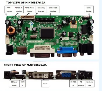 HDMI+DVI+VGA+ZVUKOVÝ LCD Radič Doske auta 27