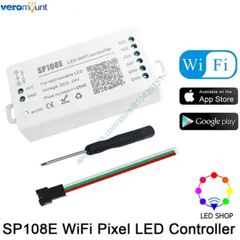LED Shop SP108E Wifi Pixelov LED Pásy Radič DC5-24V Smart APP Bezdrôtové Ovládanie pre WS2812B WS2813 LED Pásy Modul Svetlo