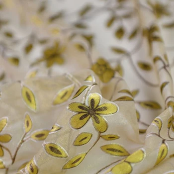 Hodváb zmesi hodvábu vypálenými textílie zlaté kvetinový dizajn potrebné obloženie,SBO058