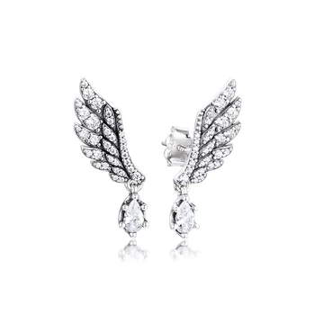Visiace Anjel Krídla Náušnice 925 Sterling Silver Šperky Pre Ženy tvoria Módne Žena Náušnice Strany Šperky Veľkoobchod