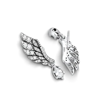 Visiace Anjel Krídla Náušnice 925 Sterling Silver Šperky Pre Ženy tvoria Módne Žena Náušnice Strany Šperky Veľkoobchod
