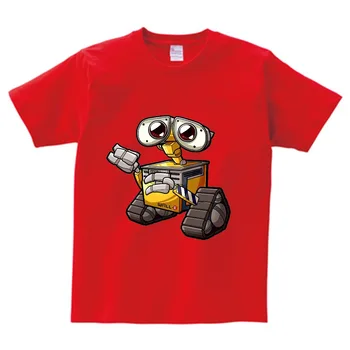 Robot Tlač Funny T-shirts deti, Bavlna, Krátky Rukáv T Košele, deti oblečenie Letné Top chlapec dievča Multi-farebné tričko 2-15Y